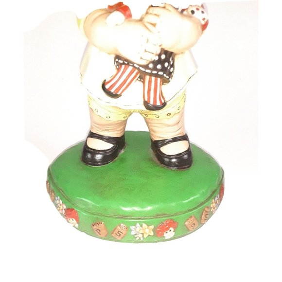 Vintage Ceramic Figurine Girl with Raggedy Ann Doll 1973 Ceramichrome Hand Paint - Picture 2 of 9